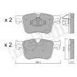 Jeu de 4 plaquettes de frein avant METELLI 22-0985-1 - Visuel 2