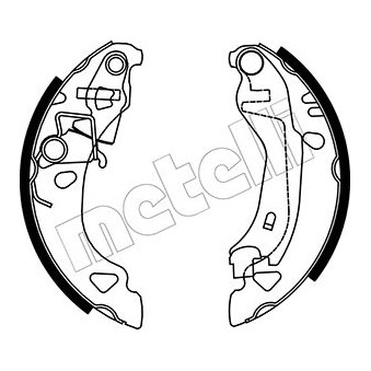 Jeu de mâchoires de frein METELLI 53-0070