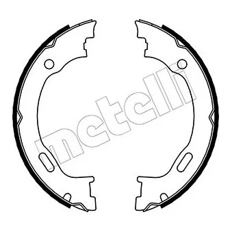Jeu de mâchoires de frein, frein de stationnement METELLI 53-0242