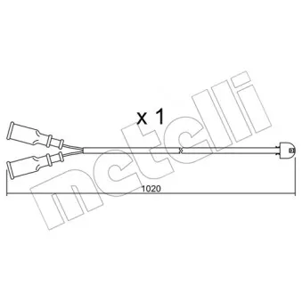Contact d'avertissement, usure des plaquettes de frein METELLI SU.089