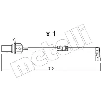 Contact d'avertissement, usure des plaquettes de frein METELLI SU.290