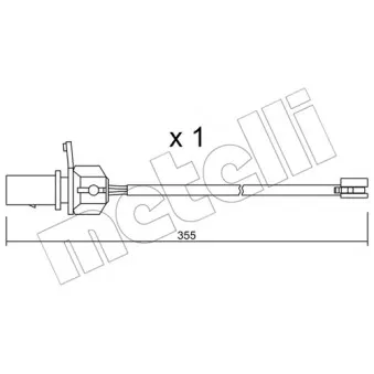 Contact d'avertissement, usure des plaquettes de frein METELLI SU.332