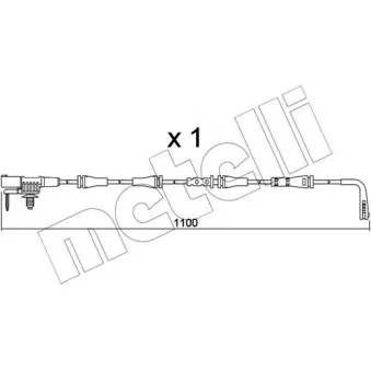 Contact d'avertissement, usure des plaquettes de frein METELLI SU.358