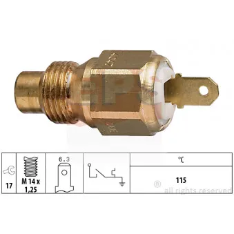 Contact thermique, voyant avertisseur de l'agent réfrigérant EPS 1.840.047