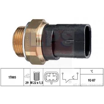 Interrupteur de température, ventilateur de radiateur EPS 1.850.031