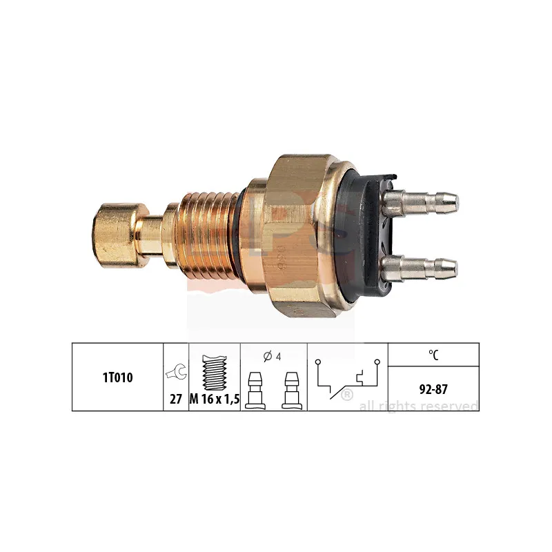 Interrupteur de température, ventilateur de radiateur EPS 1.850.036