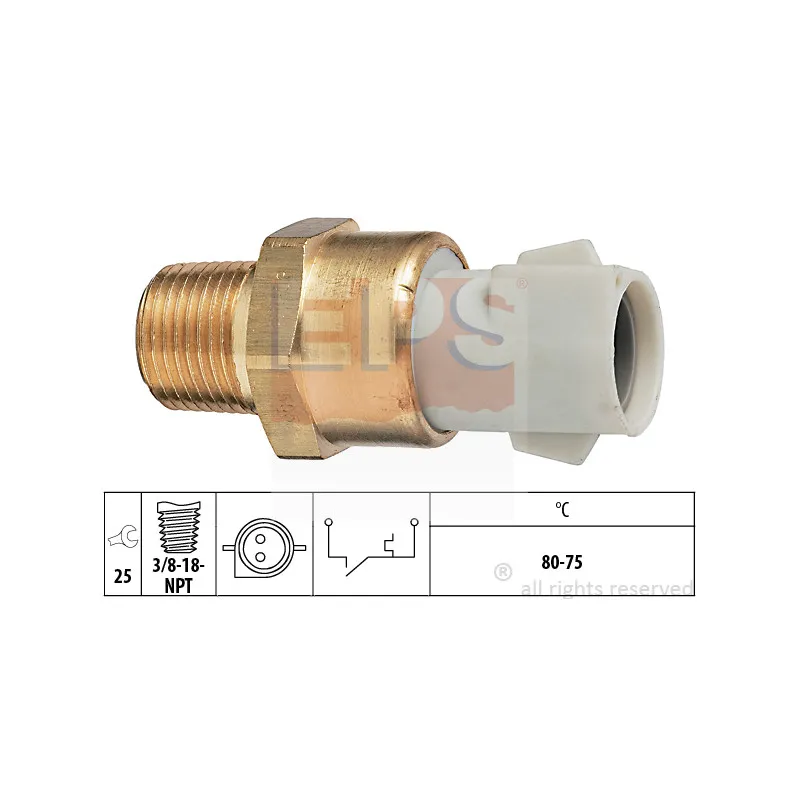 Interrupteur de température, ventilateur de radiateur EPS 1.850.052