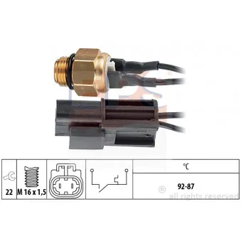 Interrupteur de température, ventilateur de radiateur EPS 1.850.054