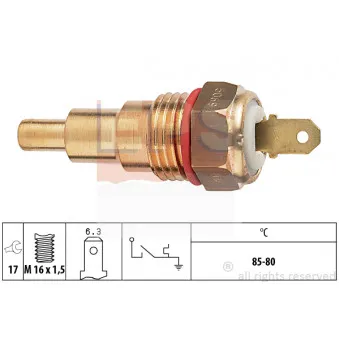 Interrupteur de température, ventilateur de radiateur EPS 1.850.068