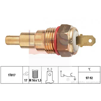 Interrupteur de température, ventilateur de radiateur EPS 1.850.069