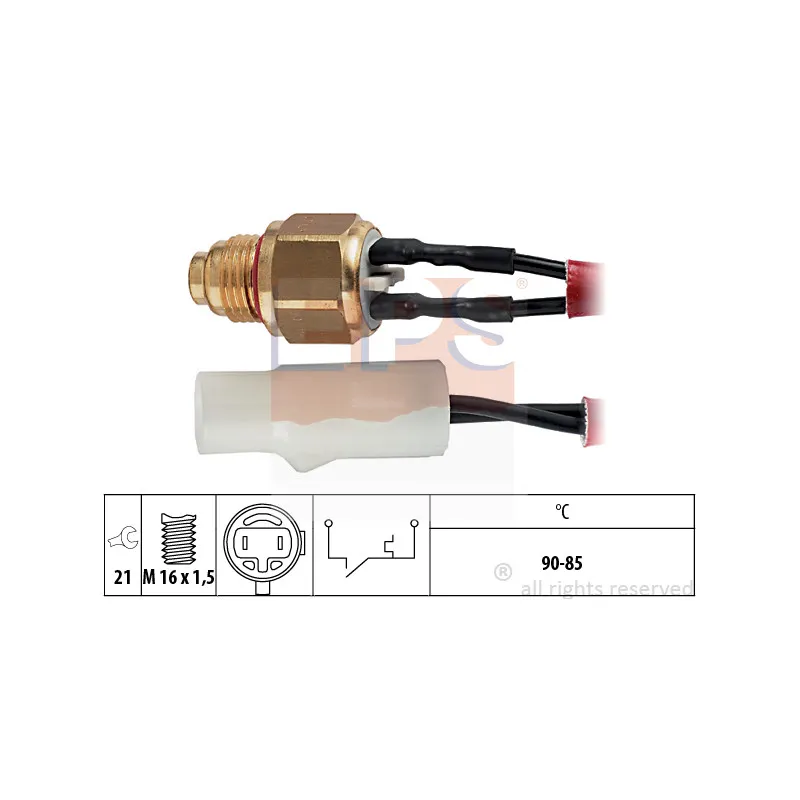 Interrupteur de température, ventilateur de radiateur EPS 1.850.110