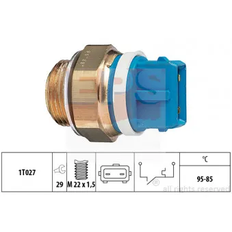 Interrupteur de température, ventilateur de radiateur EPS 1.850.122