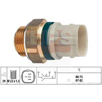 Interrupteur de température, ventilateur de radiateur EPS 1.850.654