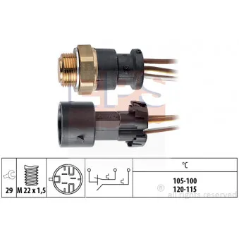 Interrupteur de température, ventilateur de radiateur EPS 1.850.668