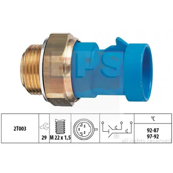 Interrupteur de température, ventilateur de radiateur EPS 1.850.681