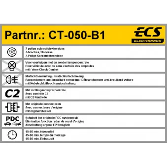 Kit électrique, dispositif d'attelage ECS CT-050-B1