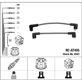 Kit de câbles d'allumage NGK 0543