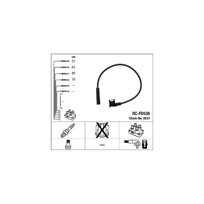 Kit de câbles d'allumage NGK 0633