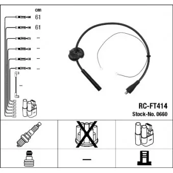 Kit de câbles d'allumage NGK 0660