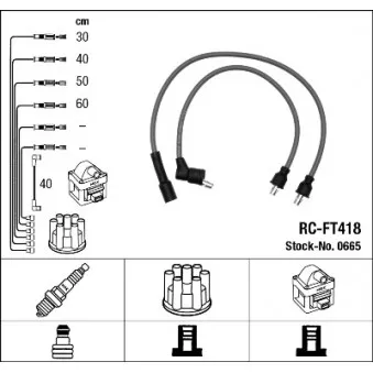 Kit de câbles d'allumage NGK 0665