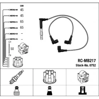 Kit de câbles d'allumage NGK 0752