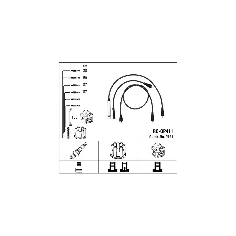 Kit de câbles d'allumage NGK 0781