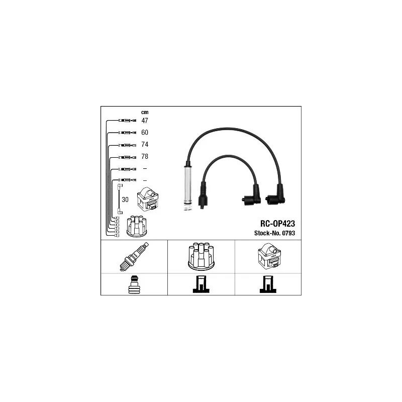 Kit de câbles d'allumage NGK 0793
