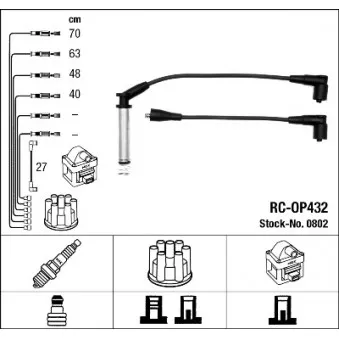 Kit de câbles d'allumage NGK 0802