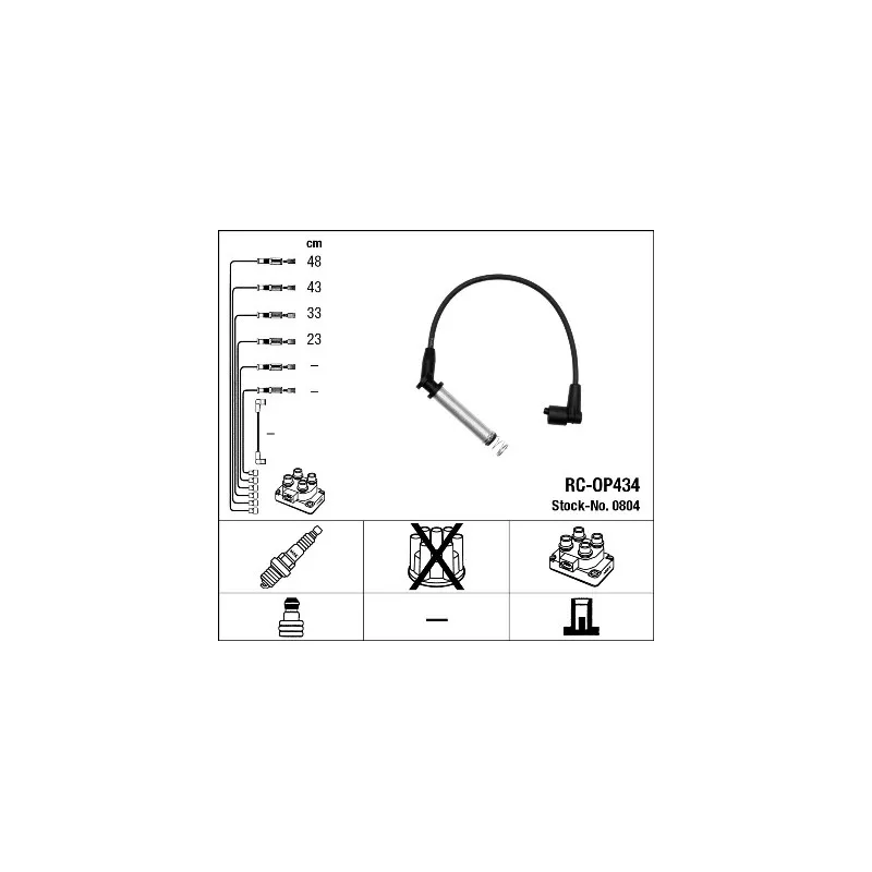 Kit de câbles d'allumage NGK 0804