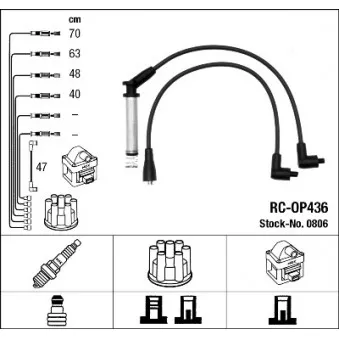 Kit de câbles d'allumage NGK 0806