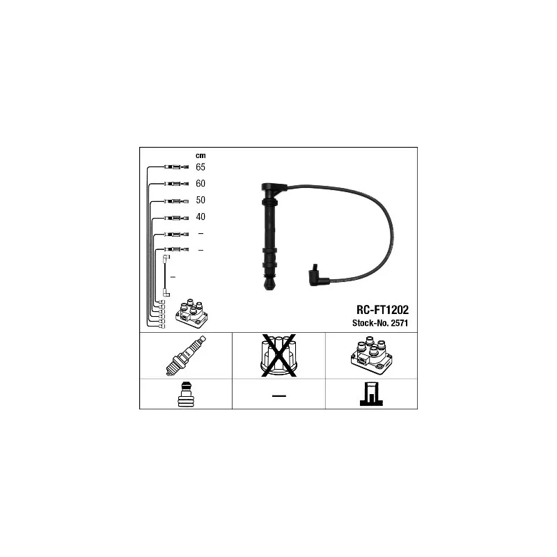 Kit de câbles d'allumage NGK 2571