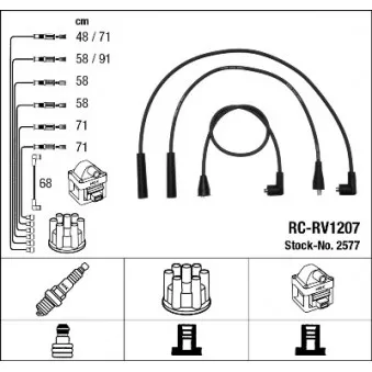 Kit de câbles d'allumage NGK 2577