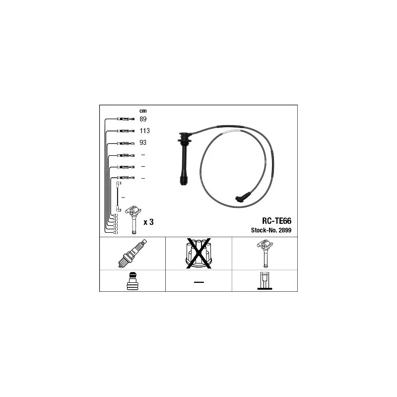 Kit de câbles d'allumage NGK 2899