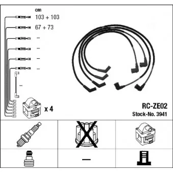 Kit de câbles d'allumage NGK 3941