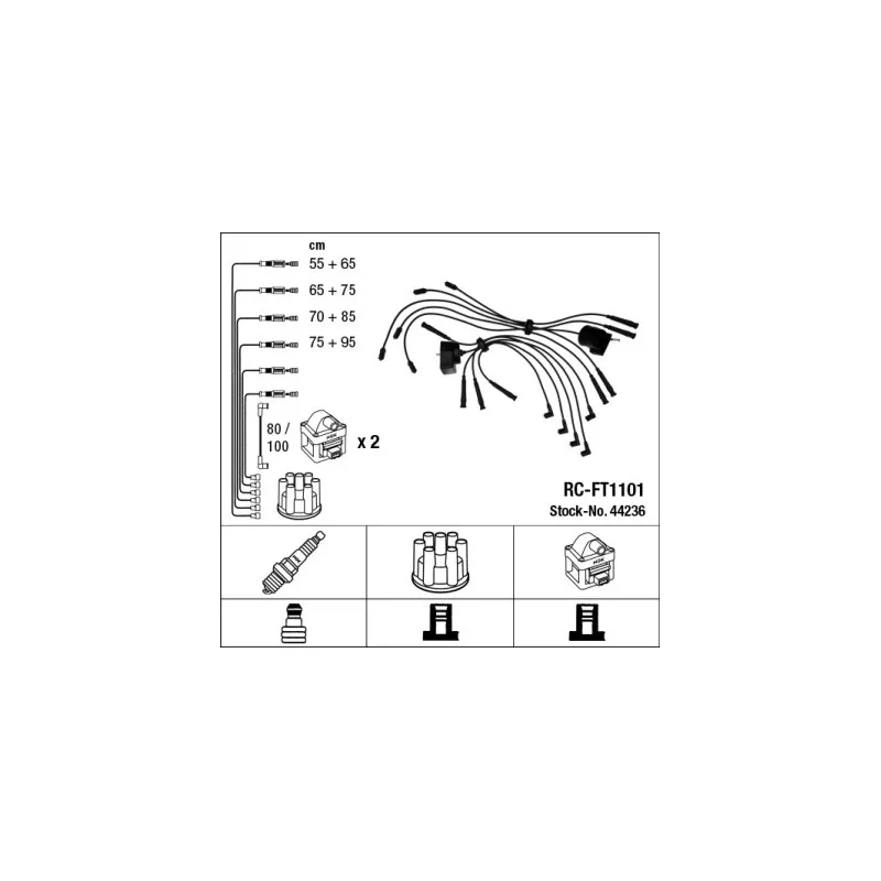 Kit de câbles d'allumage NGK 44236