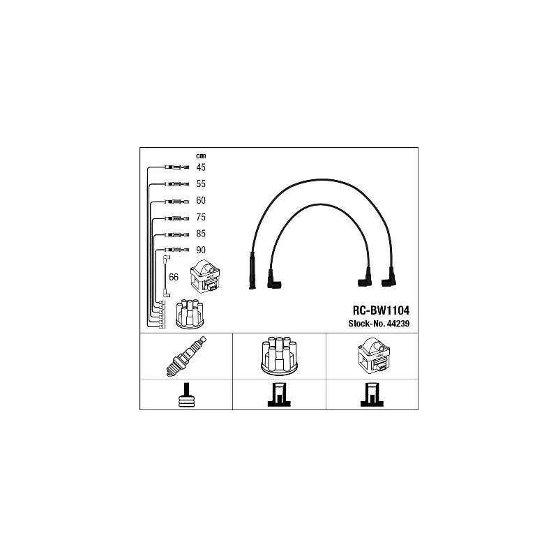 Kit de câbles d'allumage NGK 44239