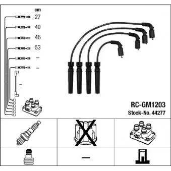 Kit de câbles d'allumage NGK 44277