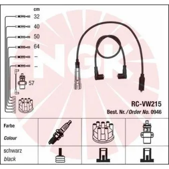 Kit de câbles d'allumage NGK 44293