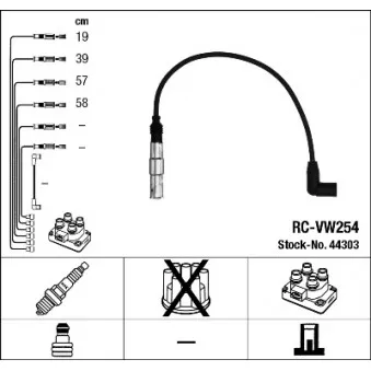 Kit de câbles d'allumage NGK 44303