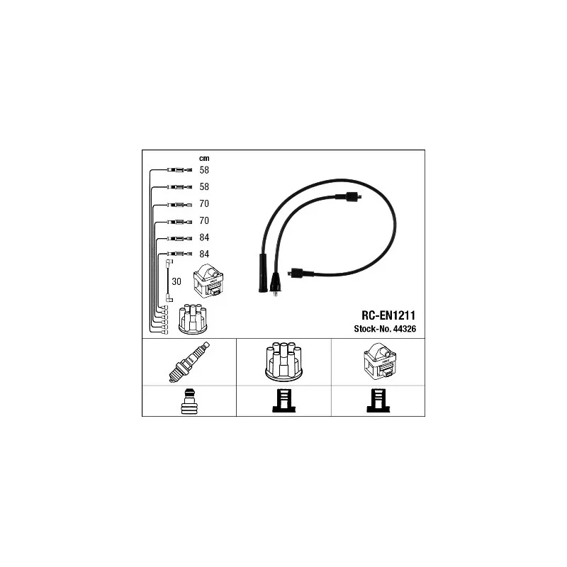 Kit de câbles d'allumage NGK 44326