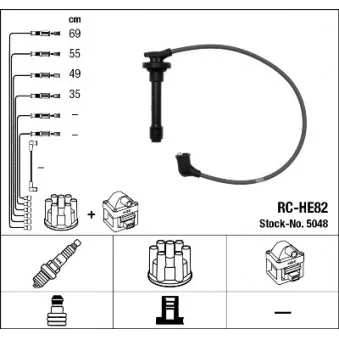 Kit de câbles d'allumage NGK 5048