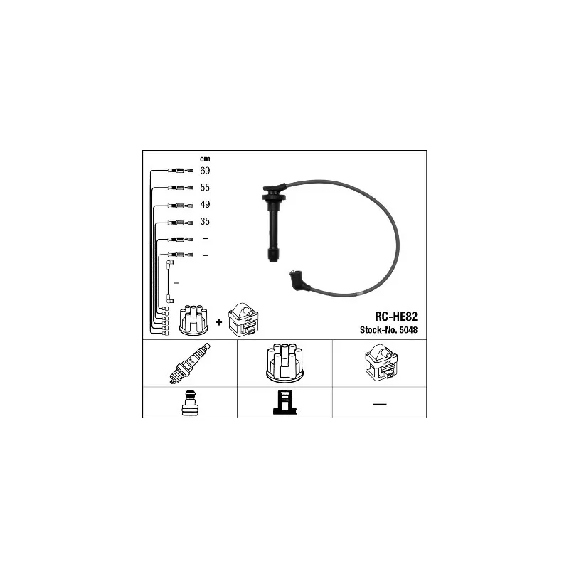 Kit de câbles d'allumage NGK 5048