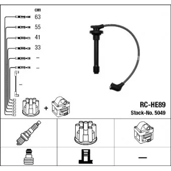 Kit de câbles d'allumage NGK 5049