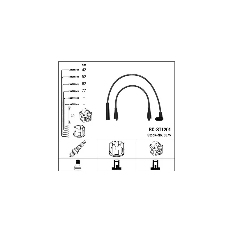 Kit de câbles d'allumage NGK 5575