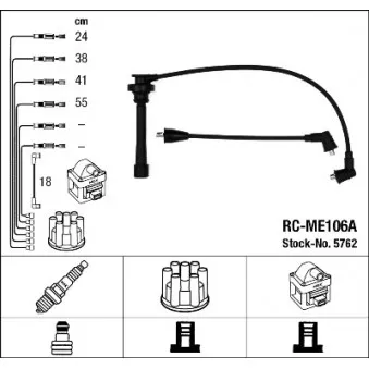 Kit de câbles d'allumage NGK 5762