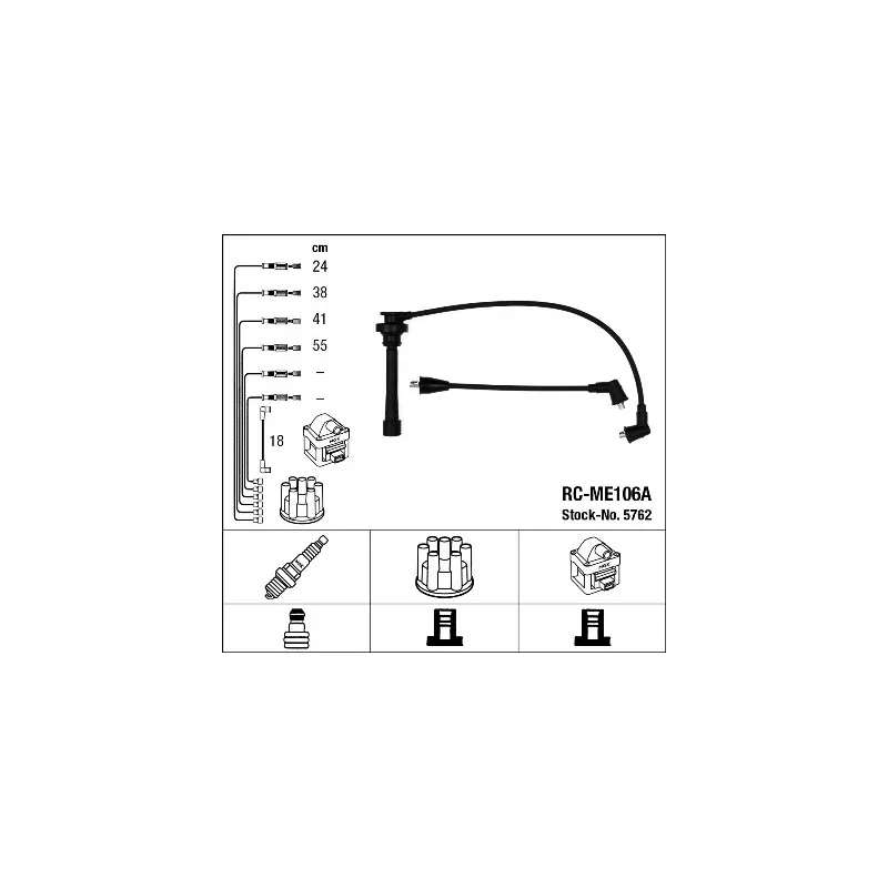 Kit de câbles d'allumage NGK 5762