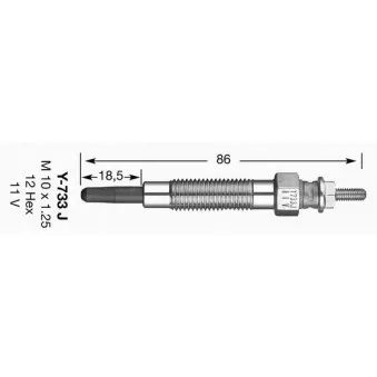 Bougie de préchauffage NGK 6592