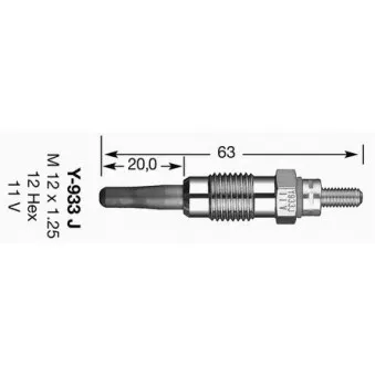 Bougie de préchauffage NGK 6599