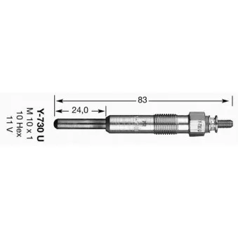 Bougie de préchauffage NGK 6704