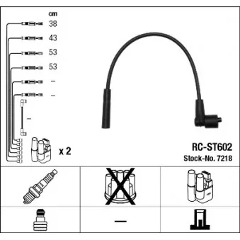 Kit de câbles d'allumage NGK 7218